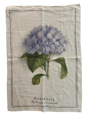 Linen tea towel "Hortensia"