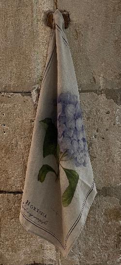 Linen tea towel "Hortensia"